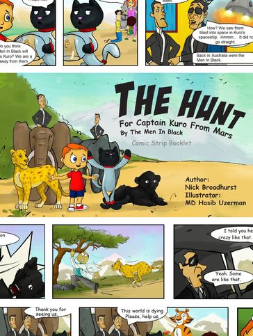 The Hunt For Captain Kuro From Mars By The Men In Black Comic Strip Booklet - Nick Broadhurst