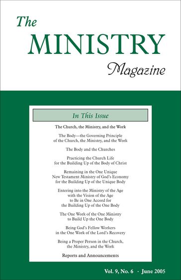 The Ministry, Vol. 9, No. 6 - Various Authors