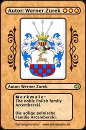 The Polish noble family Arcemberski. Die adlige polnische Familie Arcemberski.