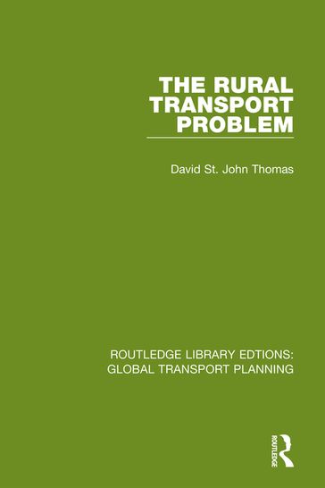 The Rural Transport Problem - David St John Thomas