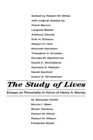 The Study of Lives - Robert W. White