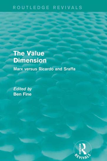 The Value Dimension (Routledge Revivals) - Ben Fine