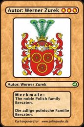 The noble Polish family Berszten. Die adlige polnische Familie Berszten.