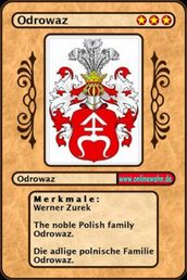 The noble Polish family Odrowaz. Die adlige polnische Familie Odrowaz.