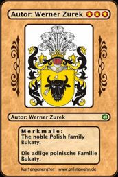 The noble Polish family Bukaty. Die adlige polnische Familie Bukaty.