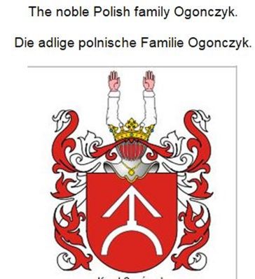 The noble Polish family Ogonczyk. Die adlige polnische Familie Ogonczyk. - Werner Zurek