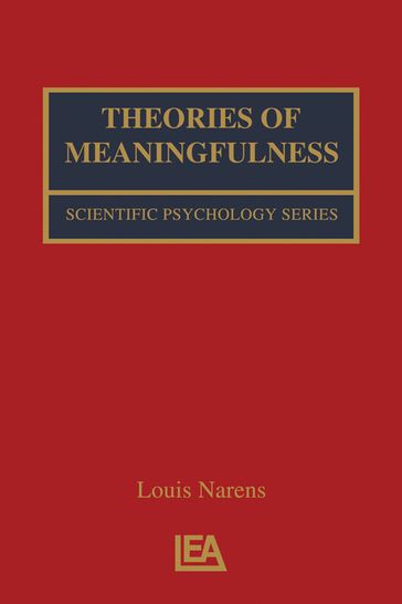 Theories of Meaningfulness - Louis Narens