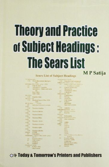 Theory and Practice of Subject Headings - M. P. Satija