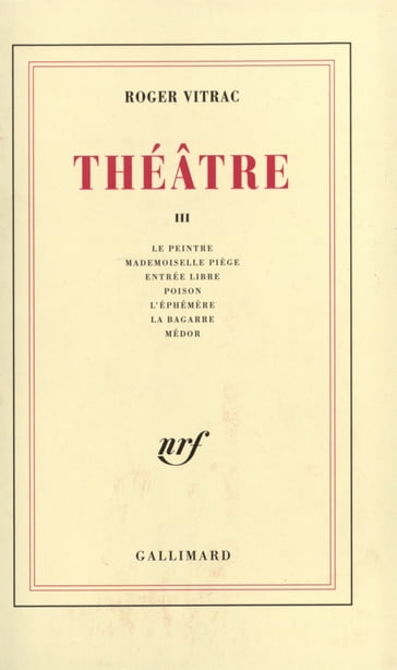 Théâtre (Tome III) - Roger Vitrac