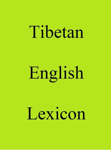 Tibetan English Lexicon - Trebor Hog