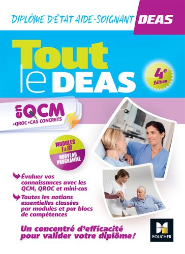 Tout le DEAS en QCM/QROC - IFAS - Diplôme État Aide-soignant - 2023-2024 - Hayat Abbadi - Kamel Abbadi - Priscilla Benchimol - Jérôme Brayer - Sébastien Derue - Flavie Durand-Dubief - Annie Durieu - Jocelyn Garnier - Marlène Gratiot - Pauline Guillier - Nathalie Heitzler - André Le Texier - Nadia Ouali - Lénaick Ramage - Cindy Van Der Veen