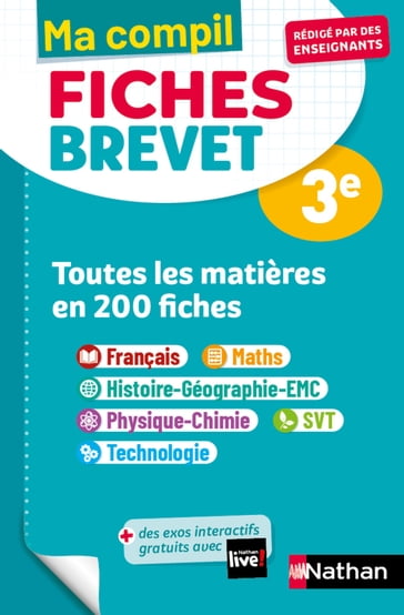 Toutes les matières 3e - Ma Compil fiches Brevet - Brevet 2024 - EPUB - Nicolas Coppens