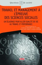 Travail et management à l épreuve des sciences sociales