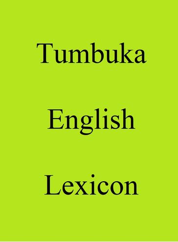 Tumbuka English Lexicon - Trebor Hog
