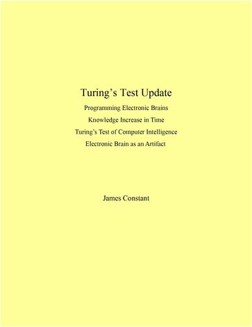 Turing's Test Update - James Constant