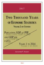 Two Thousand Years of Economic Statistics, Years 1-2014, Vol. 2, by Country