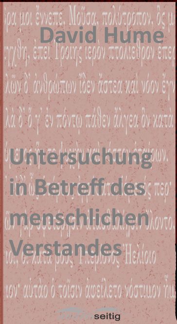 Untersuchung in Betreff des menschlichen Verstandes - David Hume