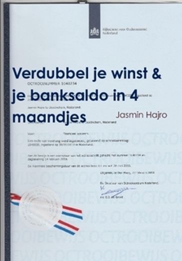 Verdubbel je winst & je banksaldo in 4 maandjes - Jasmin Hajro