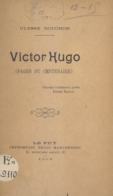 Victor Hugo - Ulysse Rouchon