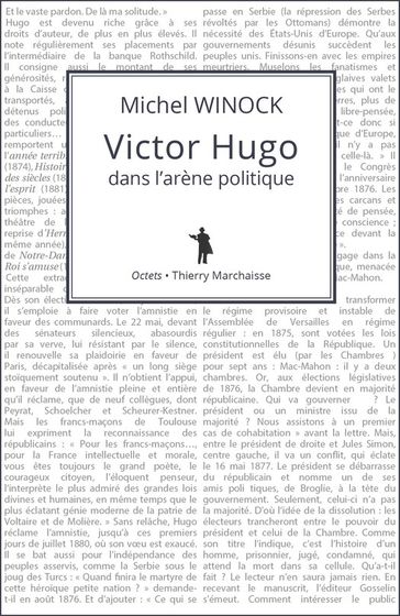 Victor Hugo dans l'arène politique - Michel Winock