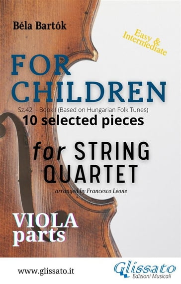 Viola part of "For Children" by Bartók for String Quartet - Bela Bartok - Francesco Leone