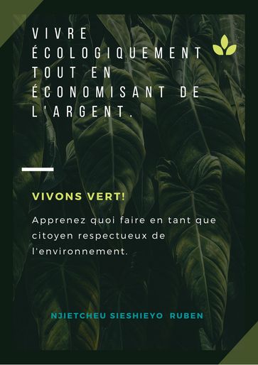 Vivre écologiquement tout en économisant de l'argent - Njietcheu Sieshieyo Ruben