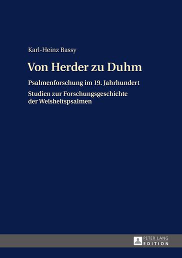 Von Herder zu Duhm - Karl-Heinz Bassy