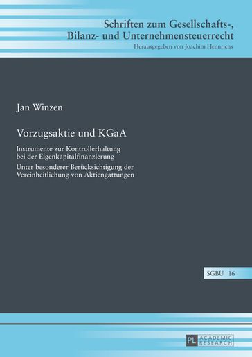 Vorzugsaktie und KGaA - Jan Winzen - Joachim Hennrichs