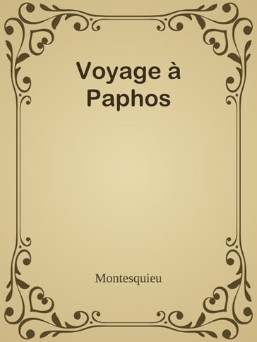 Voyage à Paphos - Montesquieu