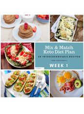 WEEK 1 - Mix & Match Keto Diet Plan - 28 Interchangeable Recipes