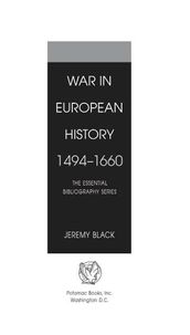 War in European History, 14941660