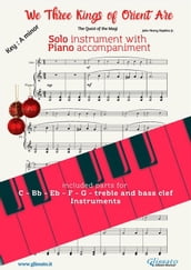 We Three Kings of Orient Are (key Am) for solo instrument w/ piano