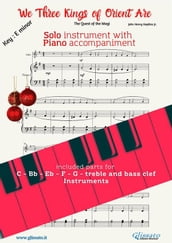 We Three Kings of Orient Are (key Em) for solo instrument w/ piano