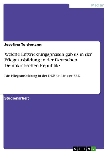 Welche Entwicklungsphasen gab es in der Pflegeausbildung in der Deutschen Demokratischen Republik? - Josefine Teichmann