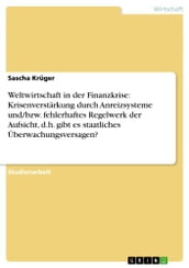 Weltwirtschaft in der Finanzkrise: Krisenverstärkung durch Anreizsysteme und/bzw. fehlerhaftes Regelwerk der Aufsicht, d.h. gibt es staatliches Überwachungsversagen?