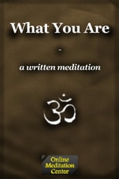 What You Are: A Written Meditation