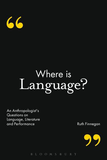 Where is Language? - Ruth Finnegan