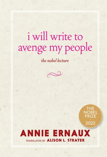 I Will Write to Avenge My People - Annie Ernaux