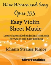 Wine Women and Song Opus 333 Easy Violin Sheet Music