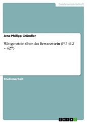 Wittgenstein über das Bewusstsein (PU 412 - 427)