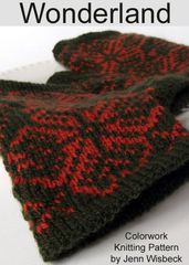 Wonderland Colorwork Wrist Warmers Knitting Pattern