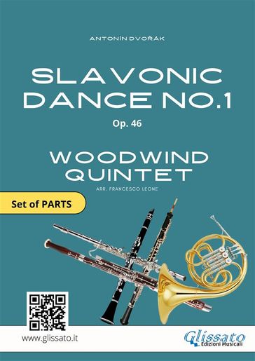 Woodwind Quintet: Slavonic Dance no.1 by Dvoák (set of parts) - Antonin Dvorak - Francesco Leone