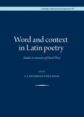 Word and context in Latin poetry