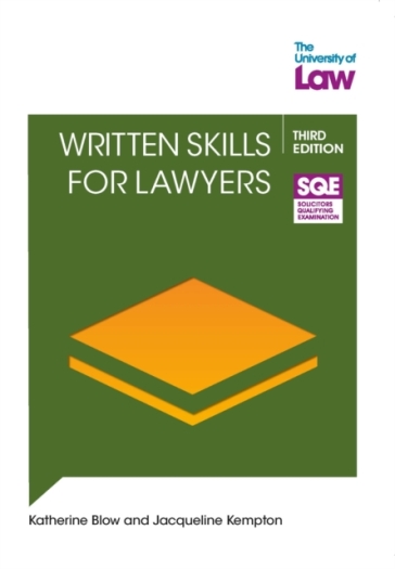 Written Skills for Lawyers 3e - Katherine Blow