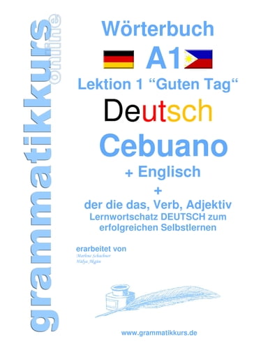 Wörterbuch Deutsch - Cebuano - Englisch Niveau A1 - Edouard Akom - Marlene Schachner