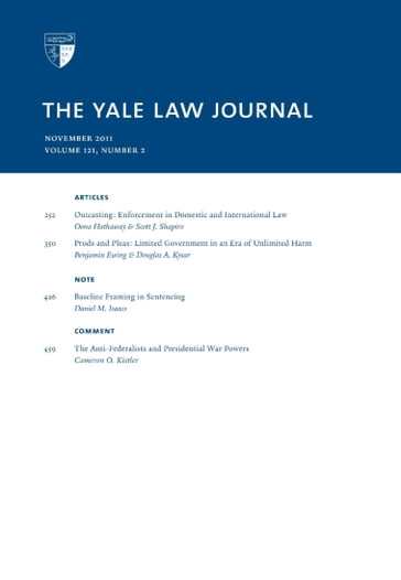 Yale Law Journal: Volume 121, Number 2 - November 2011 - Yale Law Journal