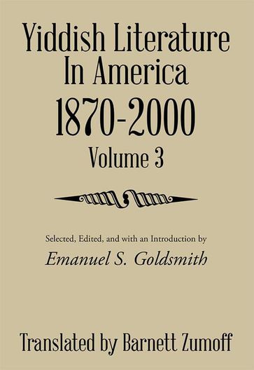 Yiddish Literature in America 1870-2000 - Emanuel S. Goldsmith