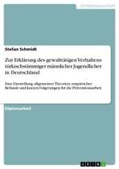 Zur Erklärung des gewalttätigen Verhaltens türkischstämmiger männlicher Jugendlicher in Deutschland