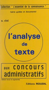 L analyse de texte aux concours administratifs