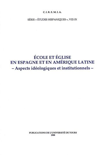 École et Église en Espagne et en Amérique Latine - Collectif